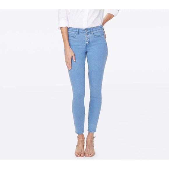 NYDJ Ami Ankle Exposed Button Fly Jeans - Belle Isle Reg 16 A377715 - Picture 1 of 1